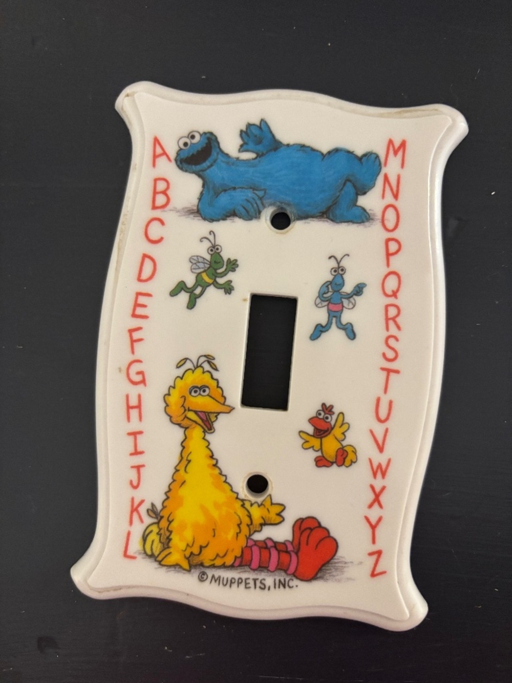 Vintage Sesame Street Light Switch Plate | Muppets Inc | Big Bird Cookie Monster
